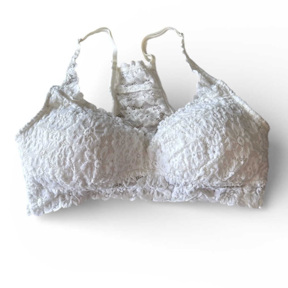 Aerie vintage Y2K American Eagle white lace bralette. (MEDIUM)
